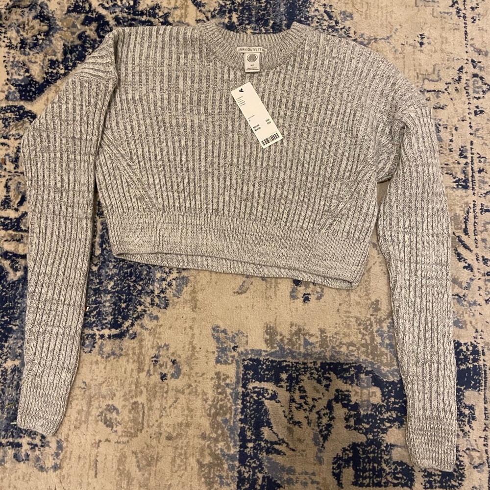 Urban Outfitters Cropped Gray Sweater brand new